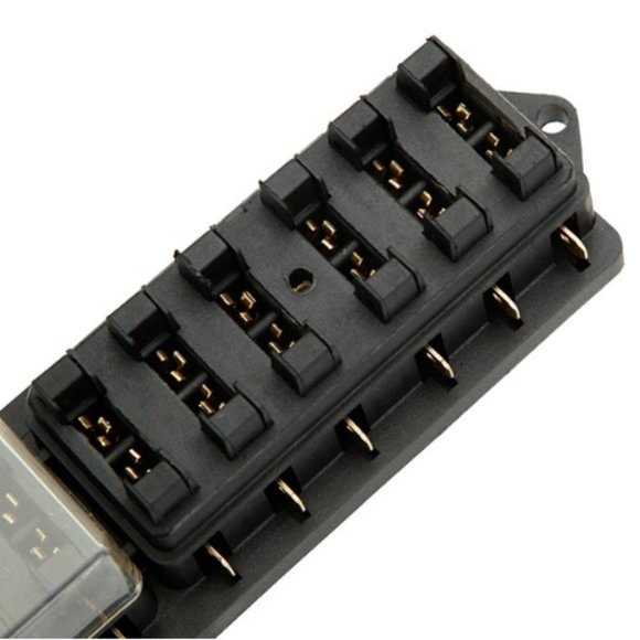 12 Way Circuit ATC/ATO Standard Blade Fuse Box Block Holder 250V 1-40A - Picture 3 of 3